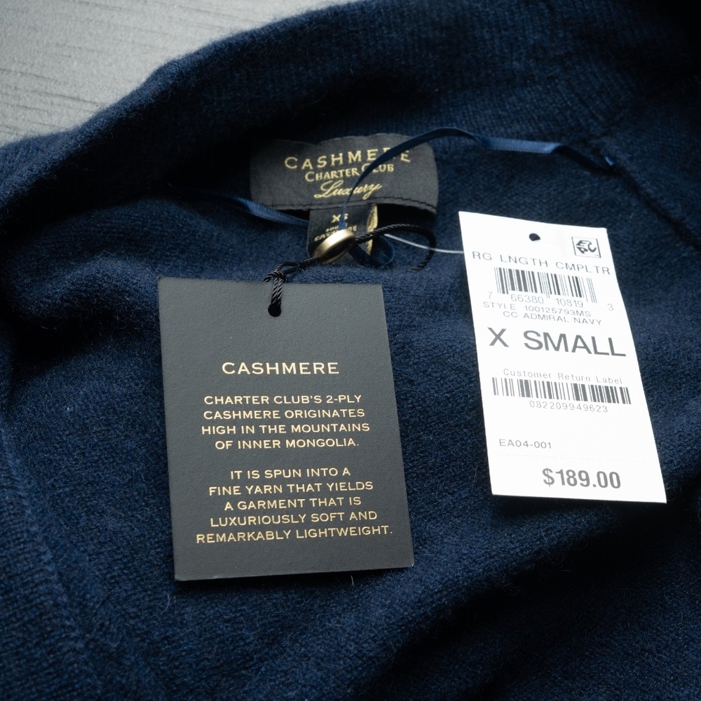 Charter Club  - Cashmere Open Front Cardigan‎ - Picture 7 of 8